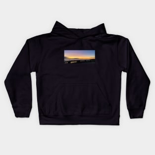 North Sea Sunrise over the Balustrade - Panorama Kids Hoodie